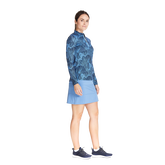 Alternate View 1 of Azure Sky Palm Fronds Quarter Zip Pull Over